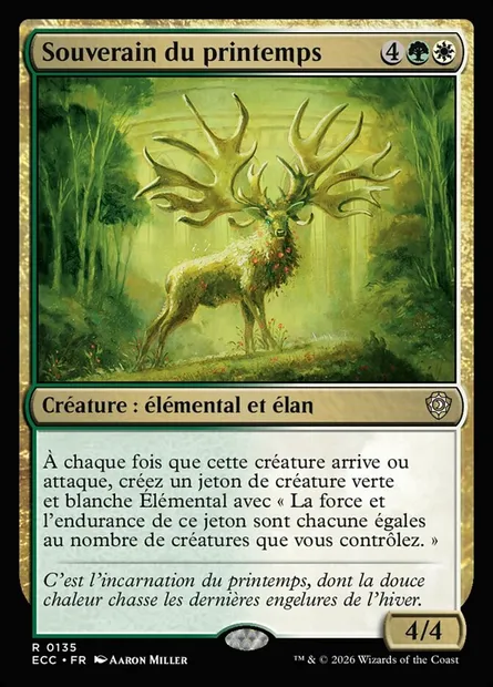 Souverain du printemps, carte Magic ECC 135 — extension Lorwyn Eclipsed Commander