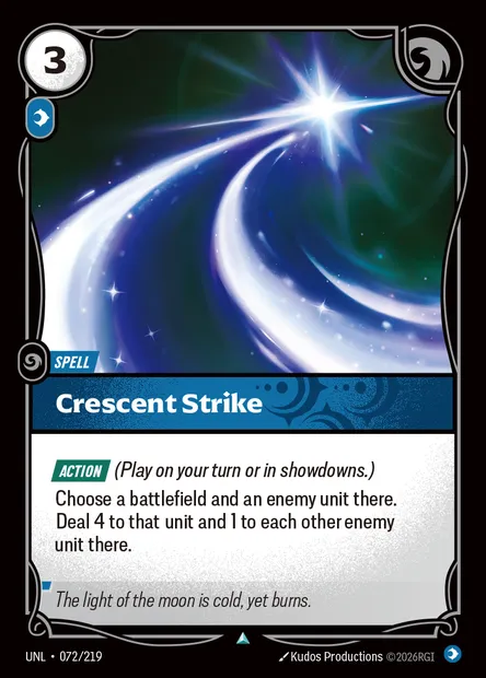 Crescent Strike, carte Riftbound UNL 072 — extension Unleashed