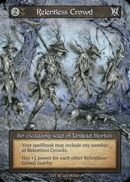 Relentless Crowd, carte Sorcery PRO 040 — extension Promotional