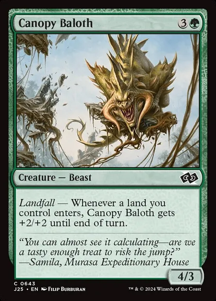 Canopy Baloth, Magic card J25 643 — Foundations Jumpstart set