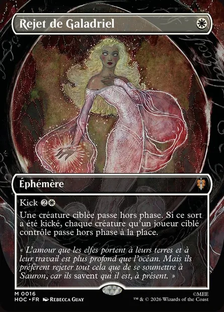 Rejet de Galadriel, carte Magic HOC 16 — extension The Hobbit Eternal