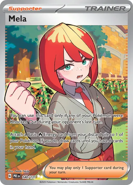 Mela, Pokémon card PRE 140 — Prismatic Evolutions set