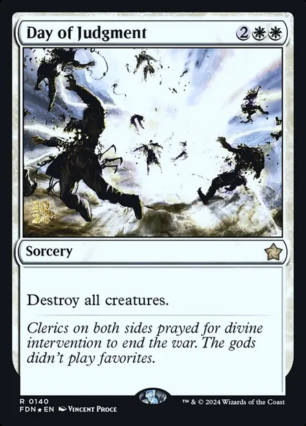 Jour de condamnation, carte Magic PFDN 140s — extension Foundations Promos