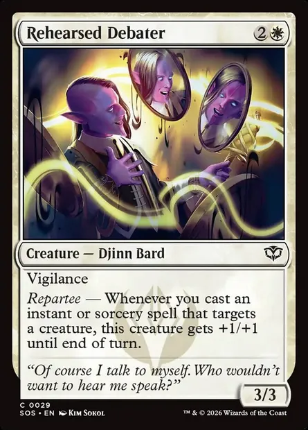 Rehearsed Debater, Magic card SOS 29 — Secrets of Strixhaven set