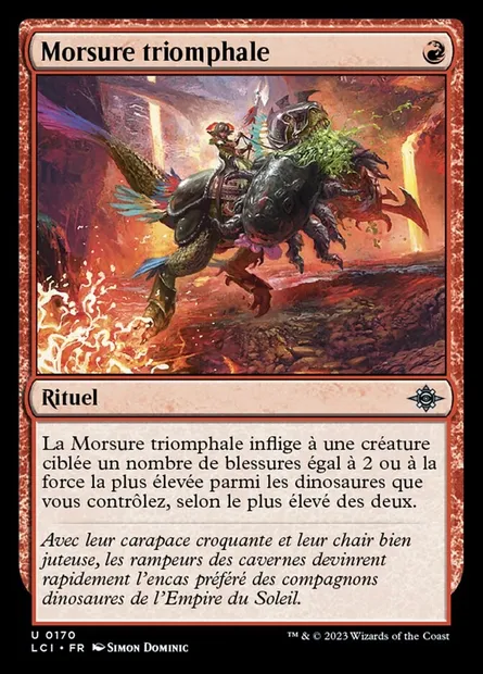 Morsure triomphale, carte Magic LCI 170 — extension The Lost Caverns of Ixalan