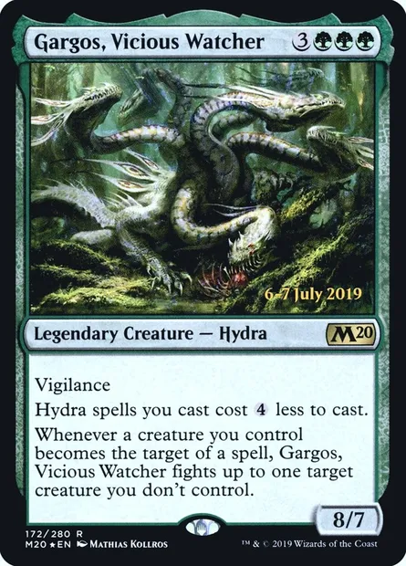 Gargos, Vicious Watcher, Magic card PM20 172s — Core Set 2020 Promos set