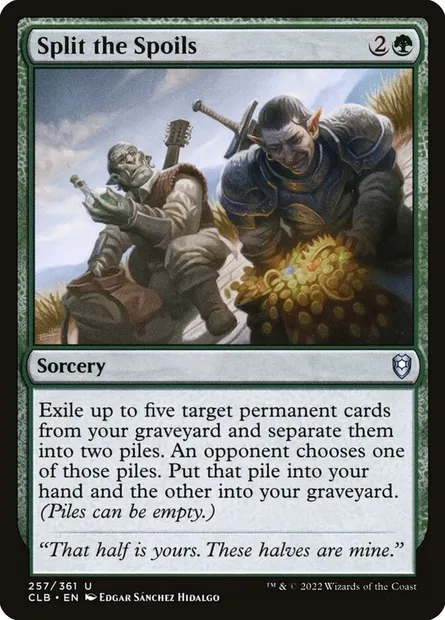 Split the Spoils, Magic card CLB 257 — Commander Legends: Battle for Baldur's Gate set