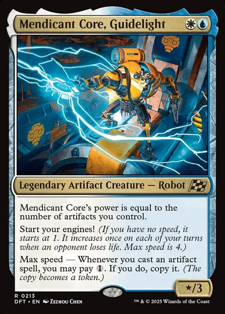 Mendicant Core, Guidelight, Magic card DFT 213 — Aetherdrift set