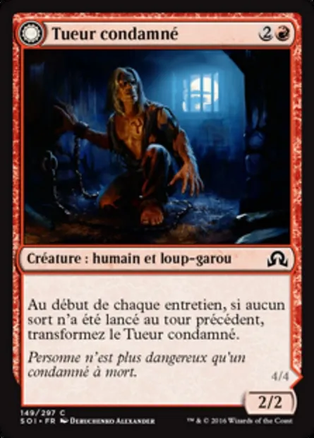 Tueur condamné // Hurleur marqué au fer, carte Magic SOI 149 — extension Ténèbres sur Innistrad