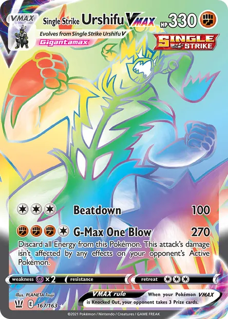 Single Strike Urshifu VMAX, Pokémon card BST 167 — Battle Styles set