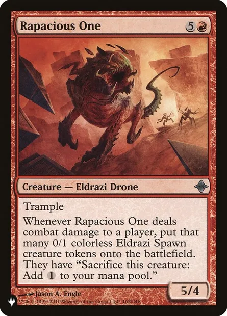 Rapacious One, Magic card PLST ROE-162 — The List set