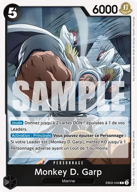 Monkey D. Garp, carte One Piece EB02-049 — extension Anime 25th Collection