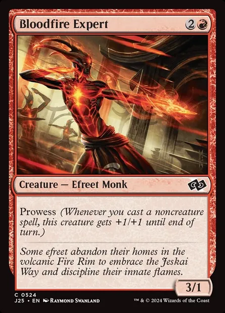 Bloodfire Expert, Magic card J25 524 — Foundations Jumpstart set