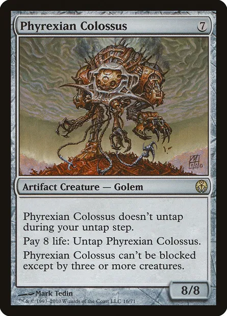 Colosse phyrexian, carte Magic DDE 16 — extension Duel Decks: Phyrexia vs. the Coalition