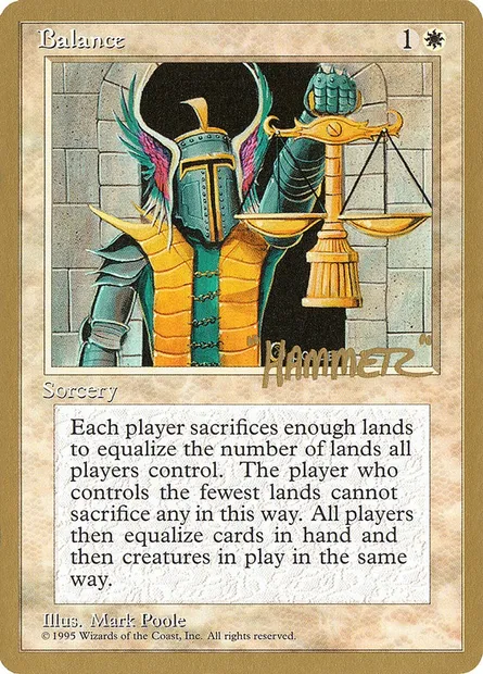 Balance, carte Magic PTC shr6 — extension Pro Tour Collector Set