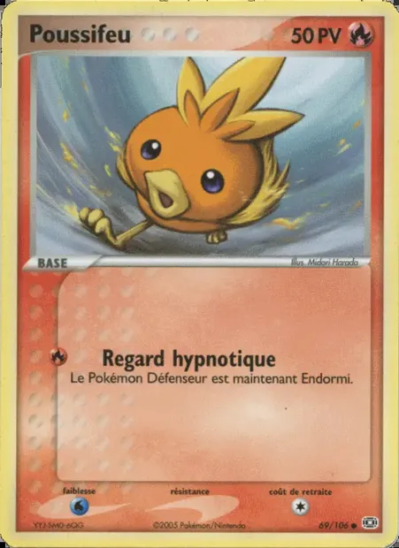 Poussifeu, carte Pokémon EM 69 — extension EX Émeraude