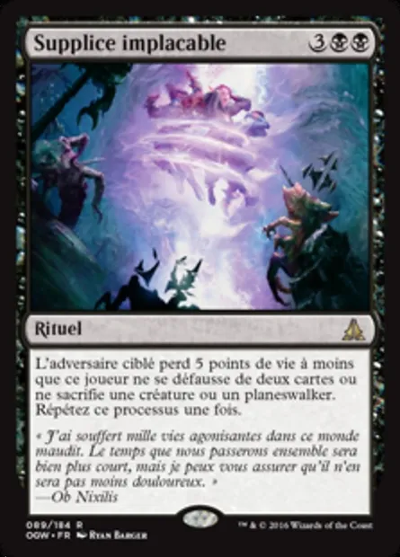 Supplice implacable, carte Magic OGW 89 — extension Le serment des Sentinelles