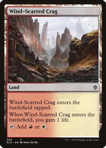 Wind-Scarred Crag, Magic card ELD 308 — Throne of Eldraine set