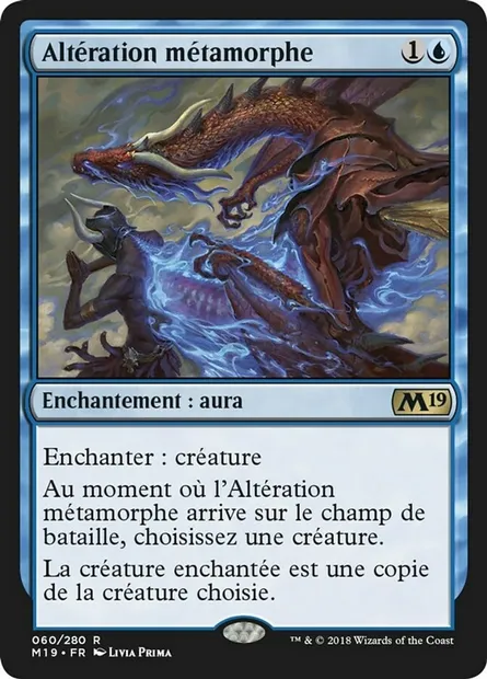 Altération métamorphe, carte Magic M19 60 — extension Core Set 2019