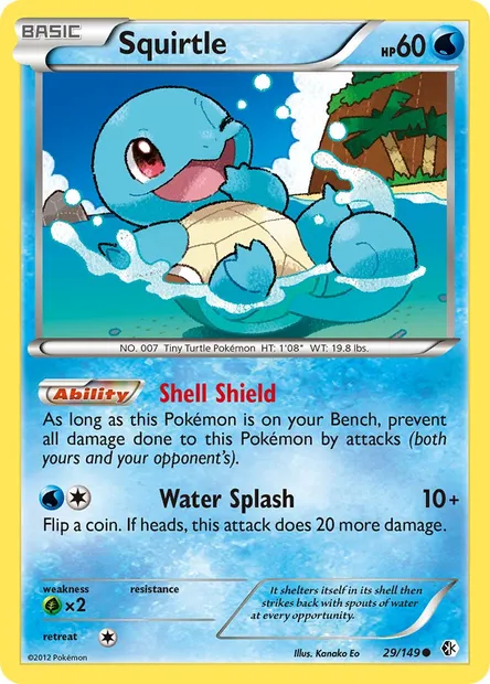 Squirtle, Pokémon card BCR 29 — Boundaries Crossed set
