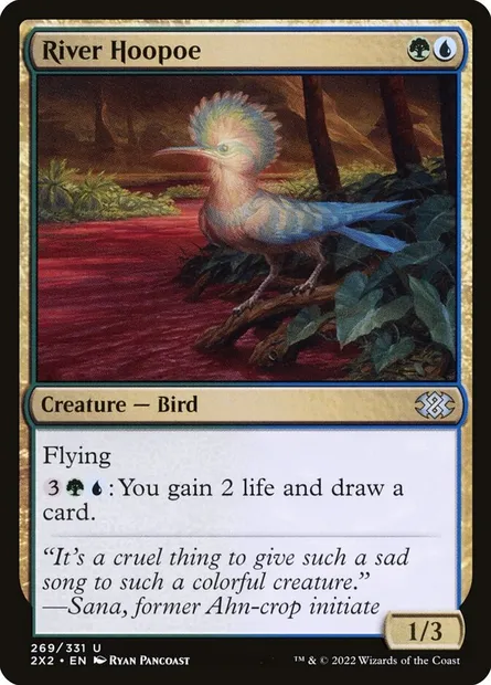 River Hoopoe, Magic card 2X2 269 — Double Masters 2022 set