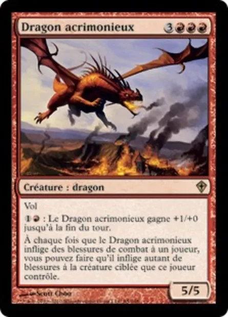 Dragon acrimonieux, carte Magic WWK 85 — extension Worldwake