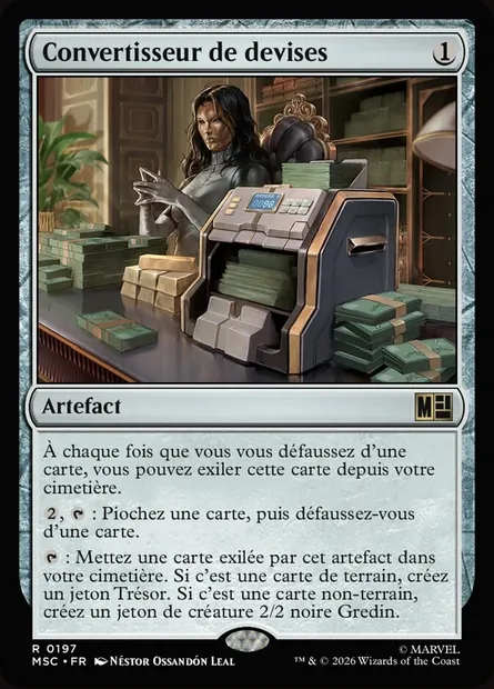 Convertisseur de devises, carte Magic MSC 197 — extension Marvel Super Heroes Commander