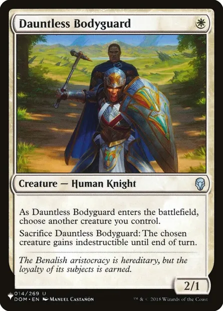 Dauntless Bodyguard, Magic card PLST DOM-14 — The List set