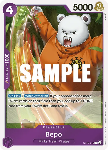 Bepo, carte One Piece ST10-012 — extension The Three Captains