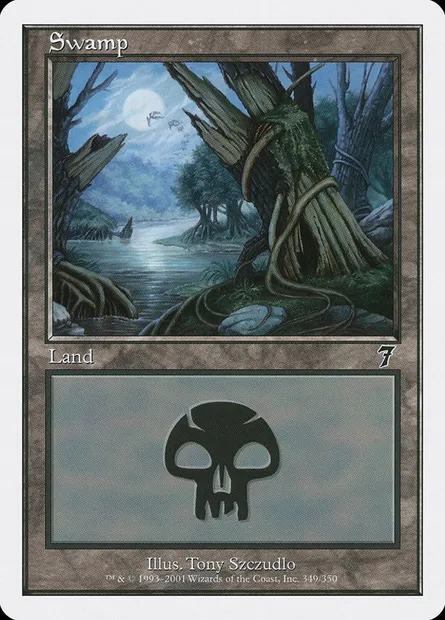 Swamp, Magic card 7ED 349 — Seventh Edition set