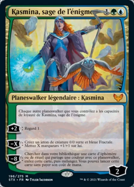 Kasmina, sage de l'énigme, carte Magic STX 196 — extension Strixhaven: l'Académie des Mages
