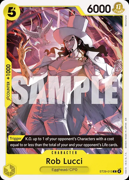 Rob Lucci, One Piece card ST29-013 — Egghead set