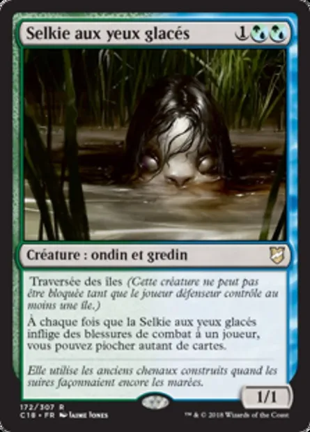 Selkie aux yeux glacés, carte Magic C18 172 — extension Commander 2018