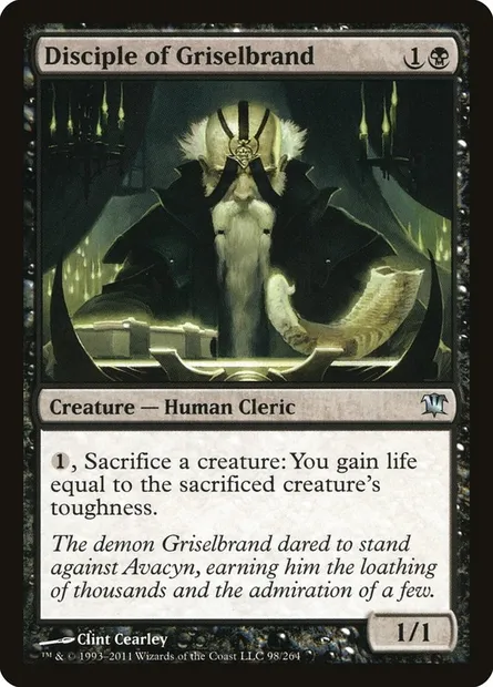Disciple of Griselbrand, Magic card ISD 98 — Innistrad set