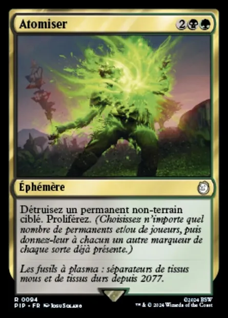 Atomiser, carte Magic PIP 94 — extension Fallout