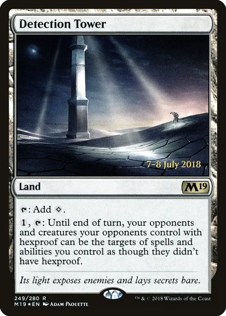 Tour de détection, carte Magic PM19 249s — extension Core Set 2019 Promos