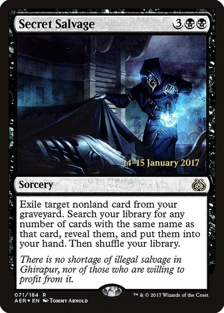 Récupération secrète, carte Magic PAER 71s — extension Aether Revolt Promos