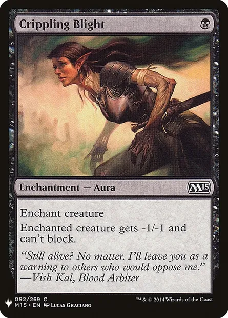 Fléau paralysant, carte Magic PLST M15-92 — extension The List