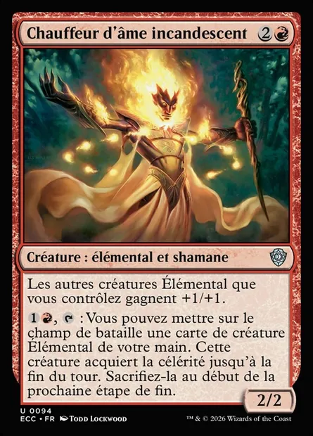 Chauffeur d'âme incandescent, carte Magic ECC 94 — extension Lorwyn Eclipsed Commander
