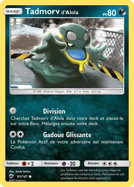 Tadmorv d’Alola, carte Pokémon BUS 83 — extension Ombres Ardentes