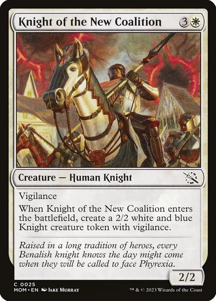 Knight of the New Coalition, Magic card MOM 25 — March of the Machine set
