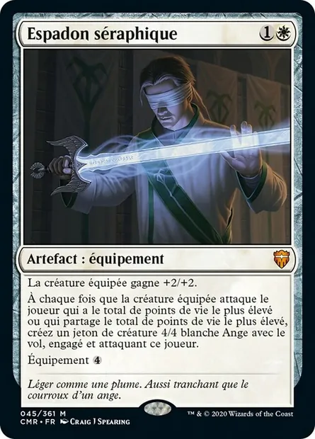 Espadon séraphique, carte Magic CMR 45 — extension Commander Legends