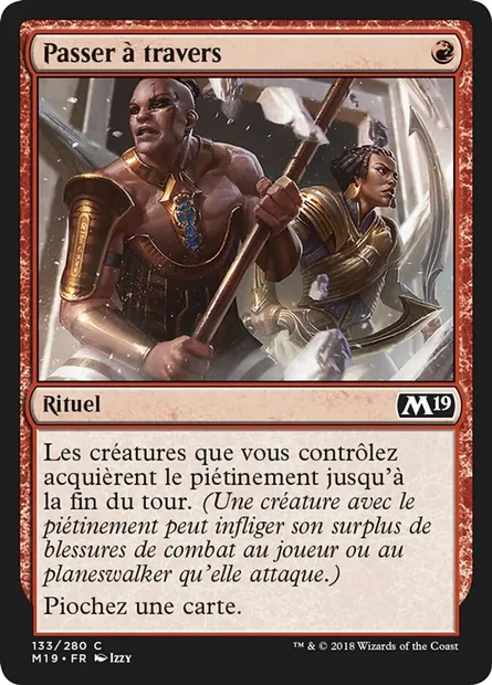 Passer à travers, carte Magic M19 133 — extension Core Set 2019