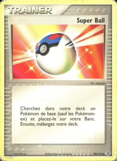 Super Ball, carte Pokémon RG 92 — extension EX Rouge Feu & Vert Feuille