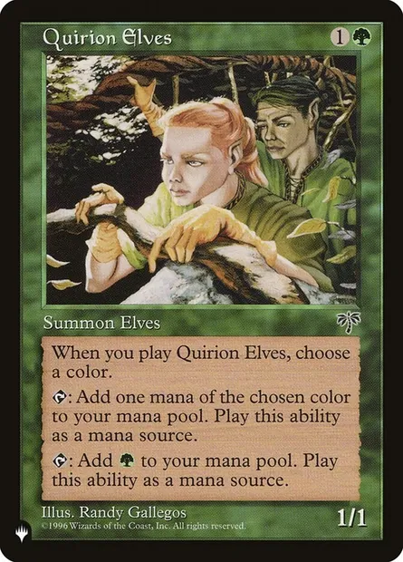 Quirion Elves, Magic card PLST MIR-234 — The List set