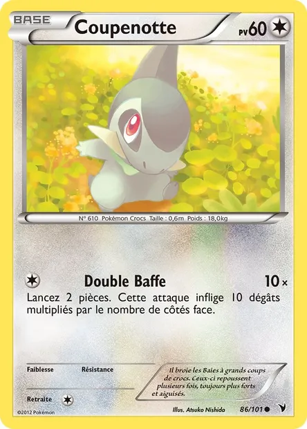 Coupenotte, carte Pokémon NVI 86 — extension Nobles Victoires