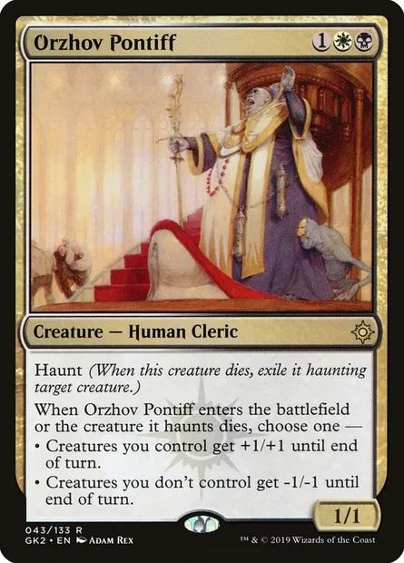 Orzhov Pontiff, Magic card GK2 43 — RNA Guild Kit set