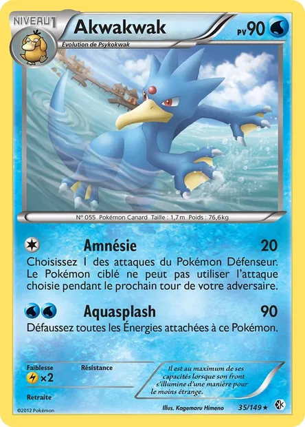 Akwakwak, carte Pokémon BCR 35 — extension Frontières Franchies