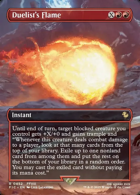Duelist's Flame, Magic card FIC 452 — Final Fantasy Commander set