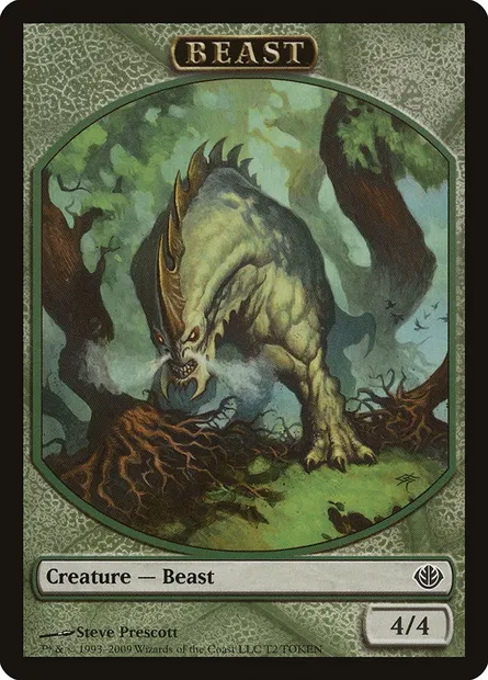 Beast, Magic card T 2 — Duel Decks: Garruk vs. Liliana Tokens set